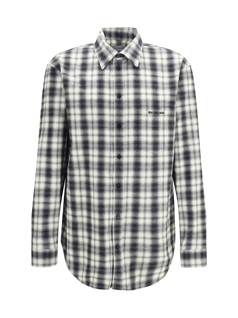 Balenciaga Balenciaga Checked Cotton Flannel Shirt - World Class Fashion