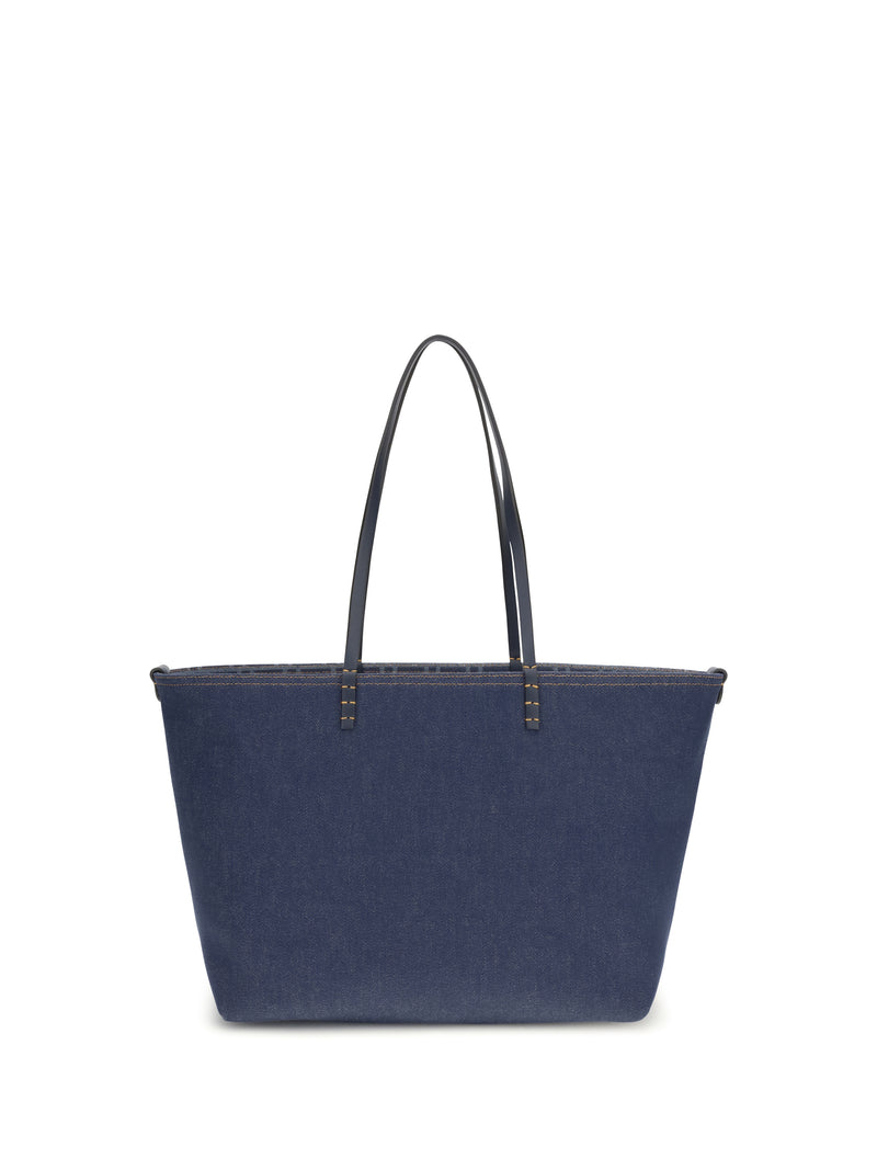 Fendi Fendi Reversible Denim Tote Bag Blue - World Class Fashion