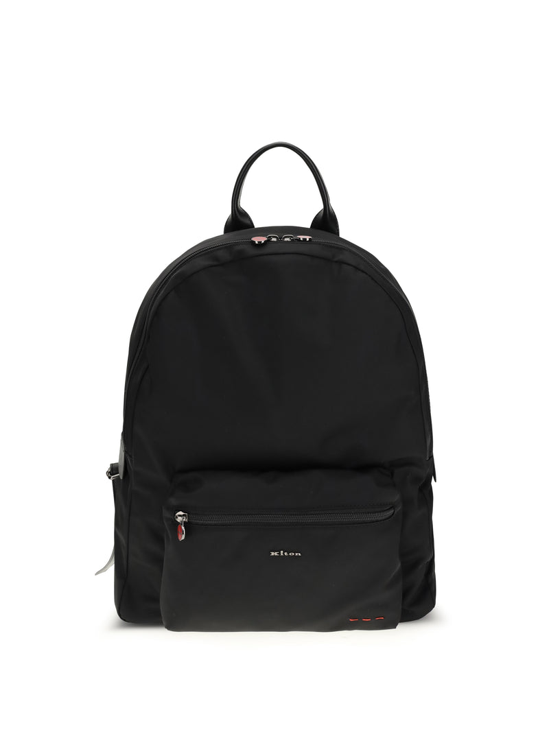 Kiton Kiton Nylon Backpack Nero - World Class Fashion