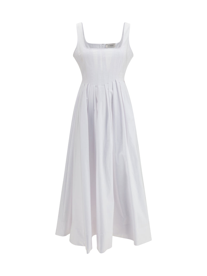 Max Mara Sportmax Max Mara Sportmax Long Giro Dress Bianco Ottico - World Class Fashion