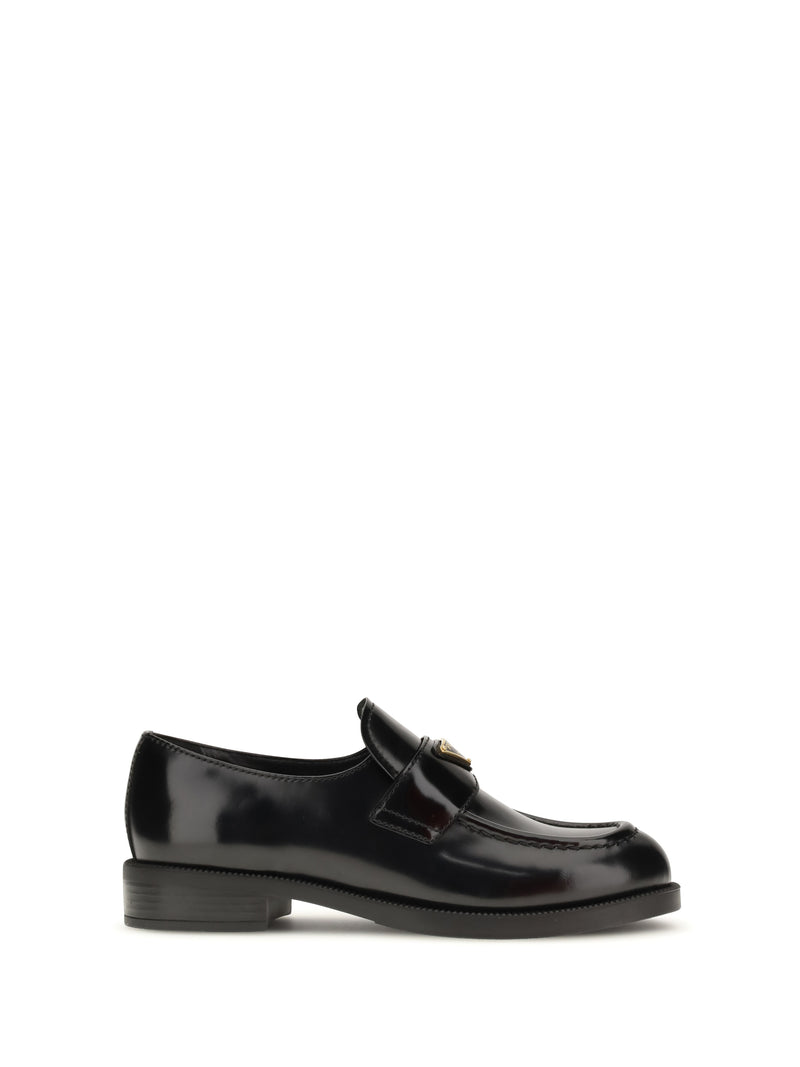 Prada Prada Leather Loafers Nero Women - World Class Fashion