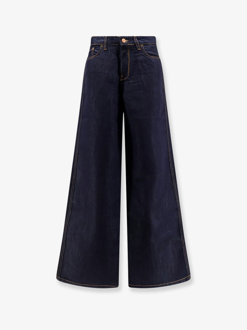 3x1 3X1 The Silk Kat Jeans Blue with Contrasting Stitching - World Class Fashion