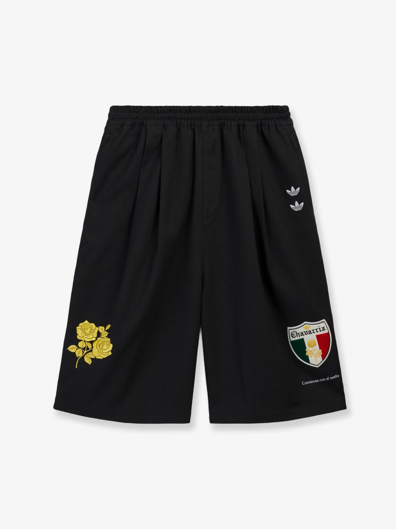 Adidas X Willy Chavarria Adidas X Willy Chavarria Oversized Cotton Bermuda Shorts With Logo Embroidery - World Class Fashion