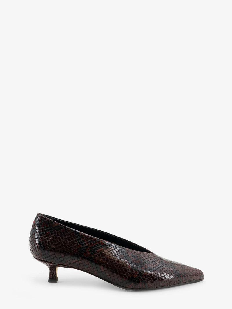 Aeyde Aeyde Clara Leather Décollete With Python Motif - World Class Fashion