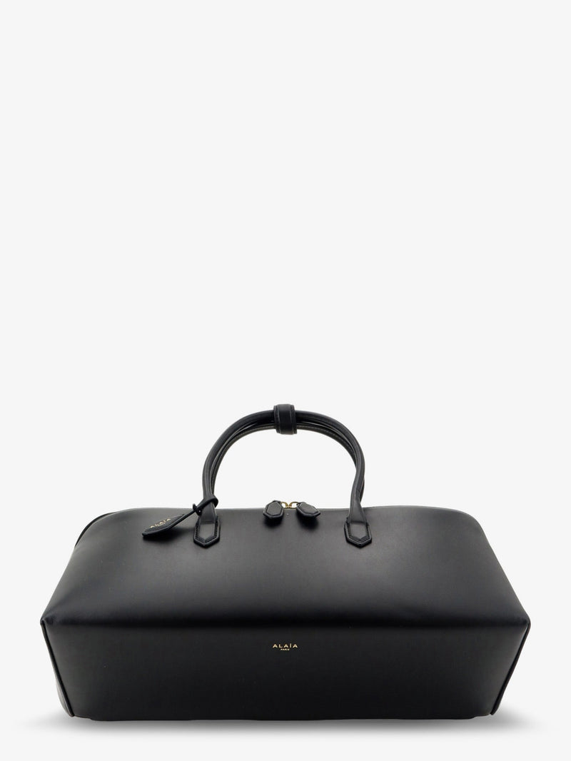 Alaia Alaia Delta Medium Leather Handbag Black - World Class Fashion