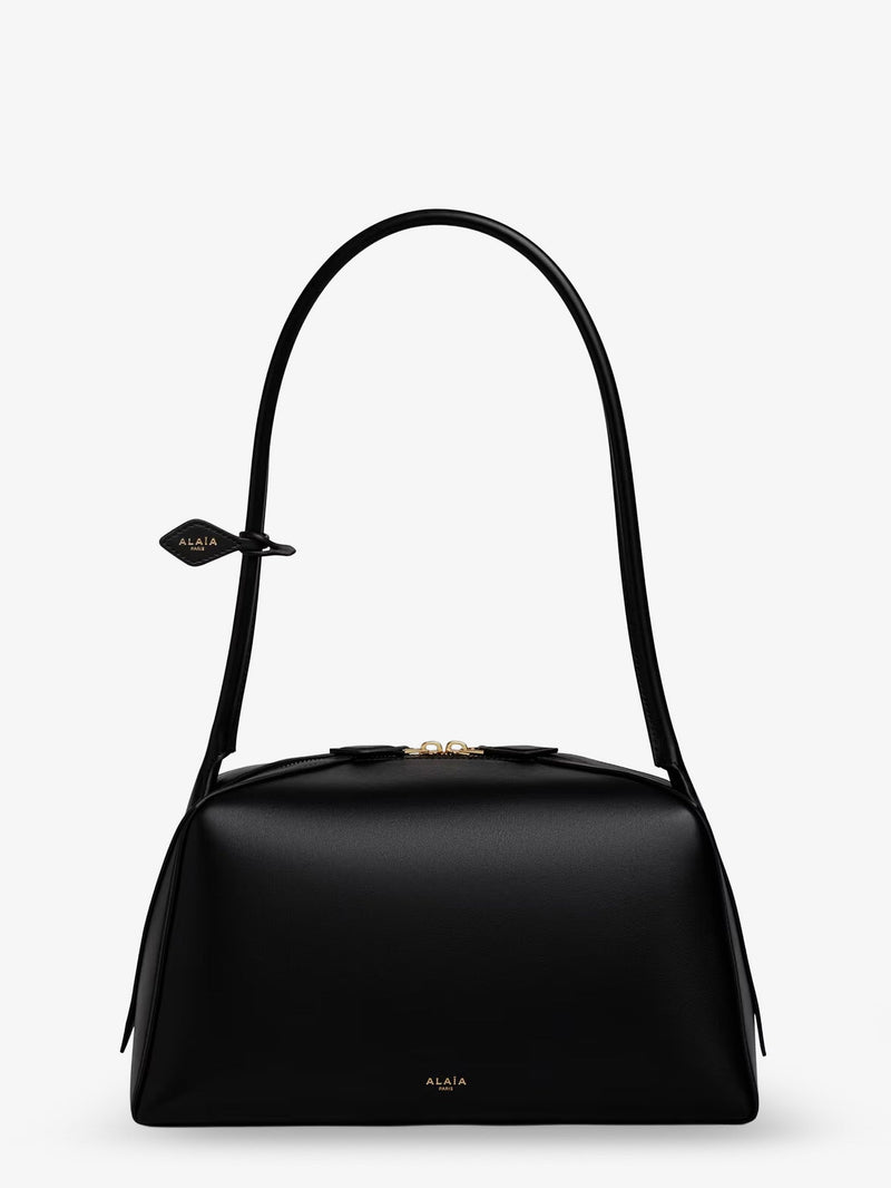Alaia Alaia Bouledogue Leather Shoulder Bag Black - World Class Fashion