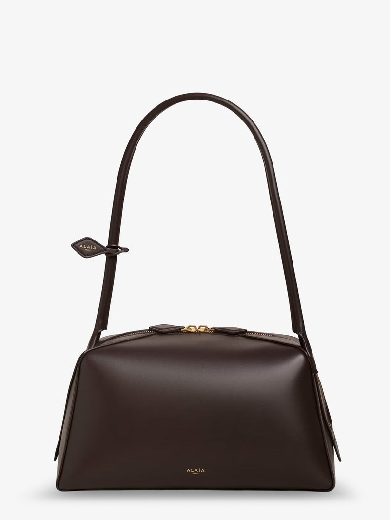 Alaia Alaia Bouledogue Leather Shoulder Bag Brown - World Class Fashion