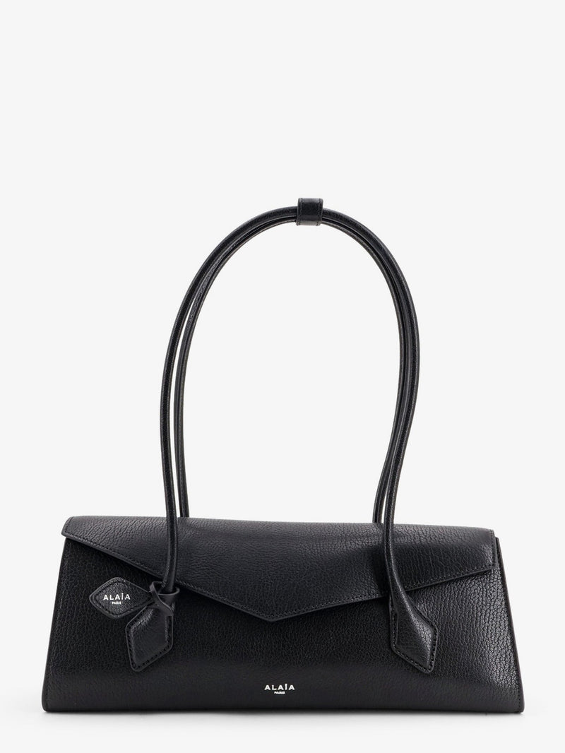 Alaia Alaia Le Teckel Flap Leather Handbag Black - World Class Fashion