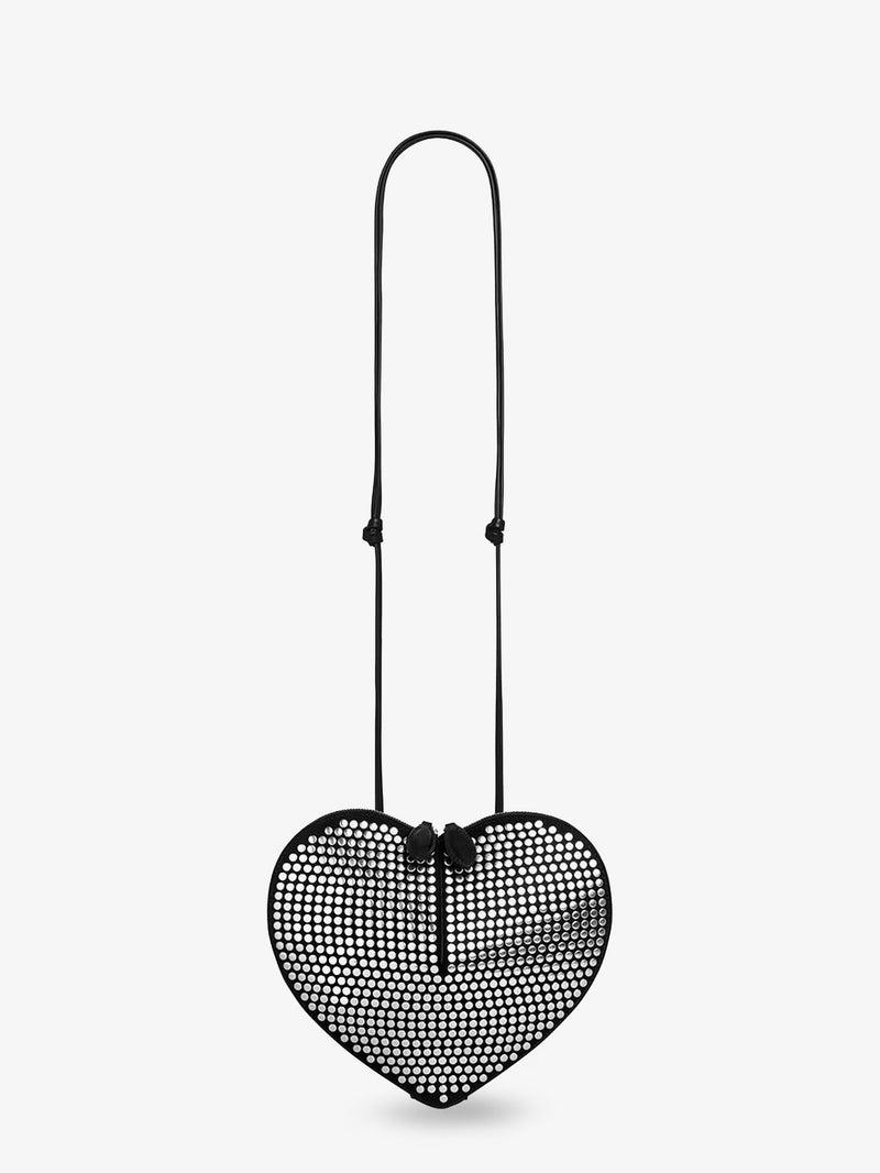 Alaia Alaia Le Coeur Suede Shoulder Bag Black - World Class Fashion
