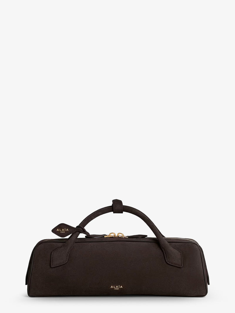 Alaia Alaia Teckel Clutch Suede Handbag Black - World Class Fashion