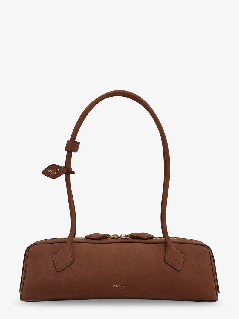 Alaia Alaia Teckel Medium Suede Shoulder Bag Brown - World Class Fashion