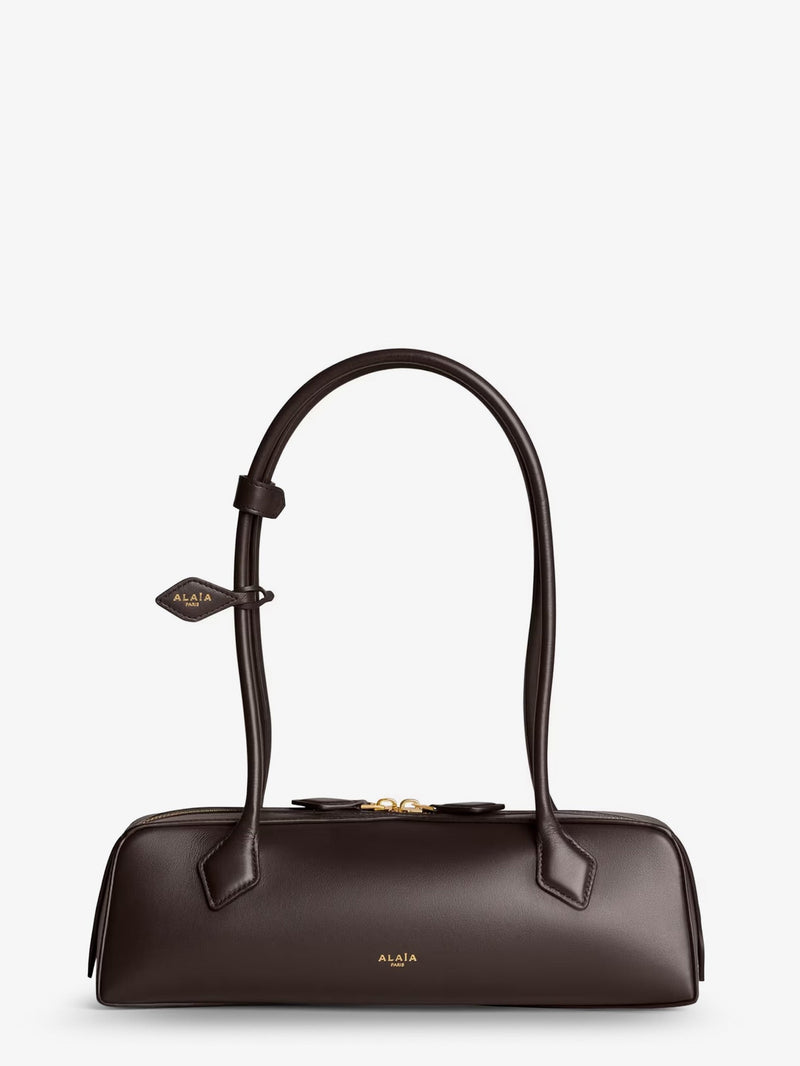 Alaia Alaia Le Teckel Medium Leather Shoulder Bag Brown - World Class Fashion