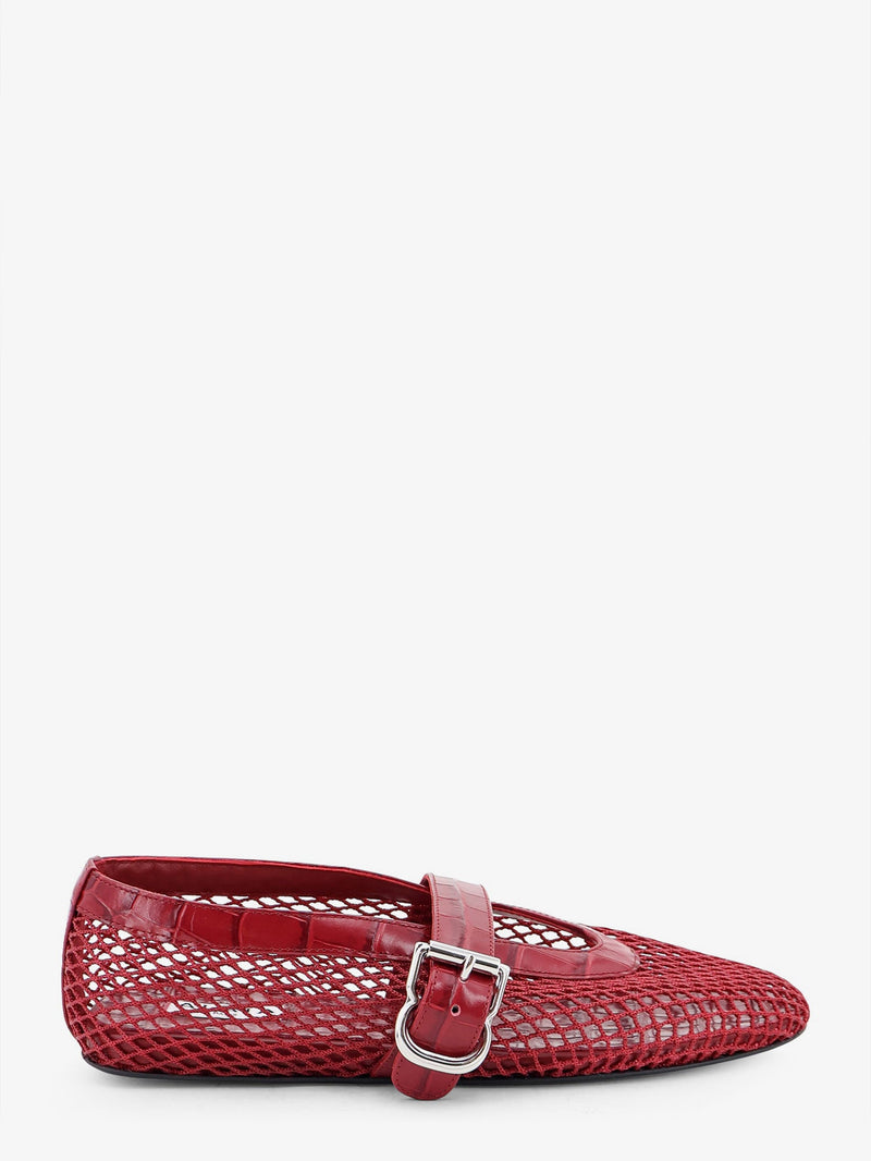 Alaia Alaia Flat Leather Ballerinas Red Women - World Class Fashion