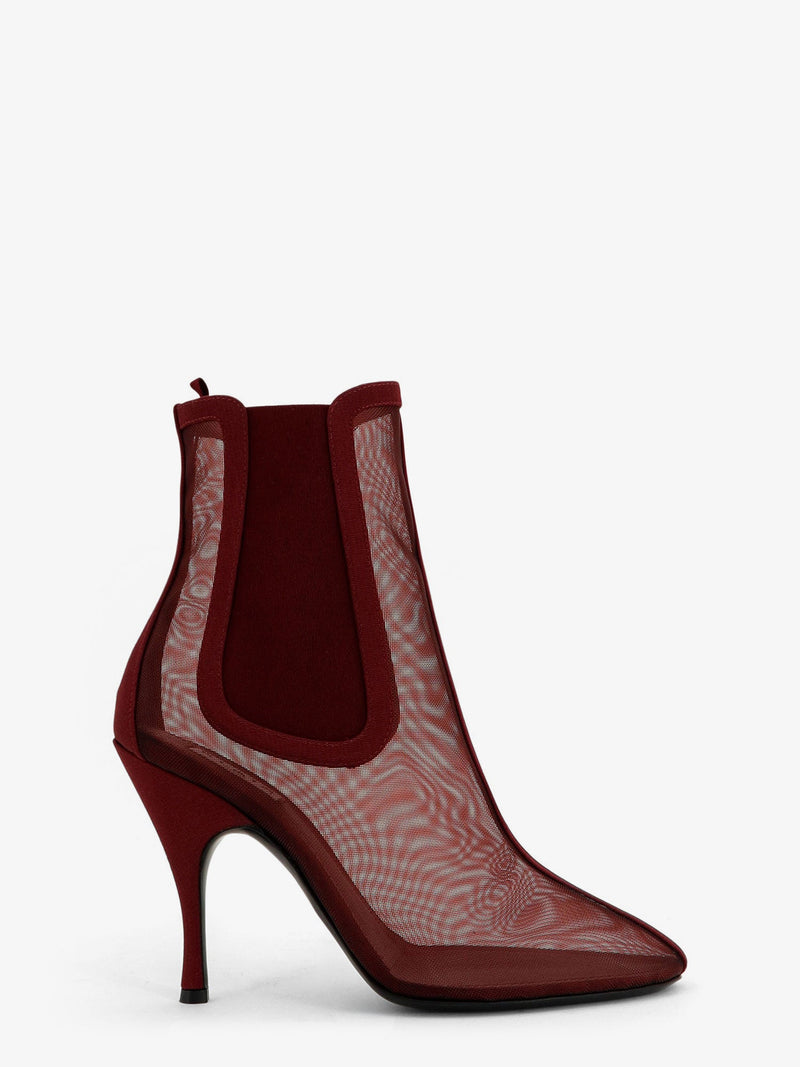 Alaia Alaia Mesh Chelsea Boots Red Women - World Class Fashion