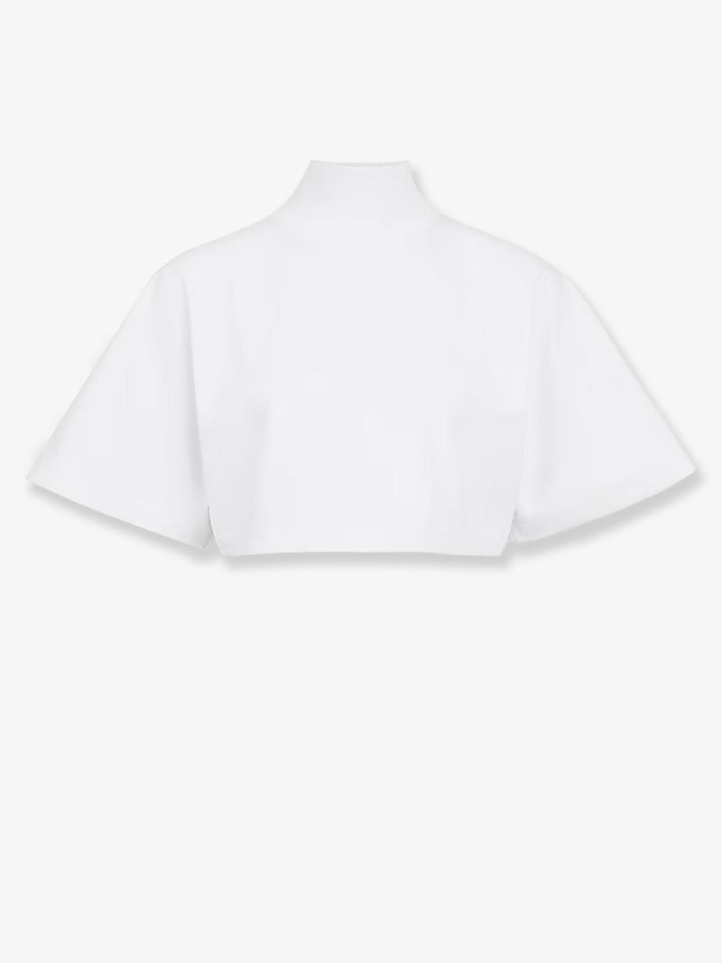 Alaia Alaia Cotton Crop T-Shirt - World Class Fashion