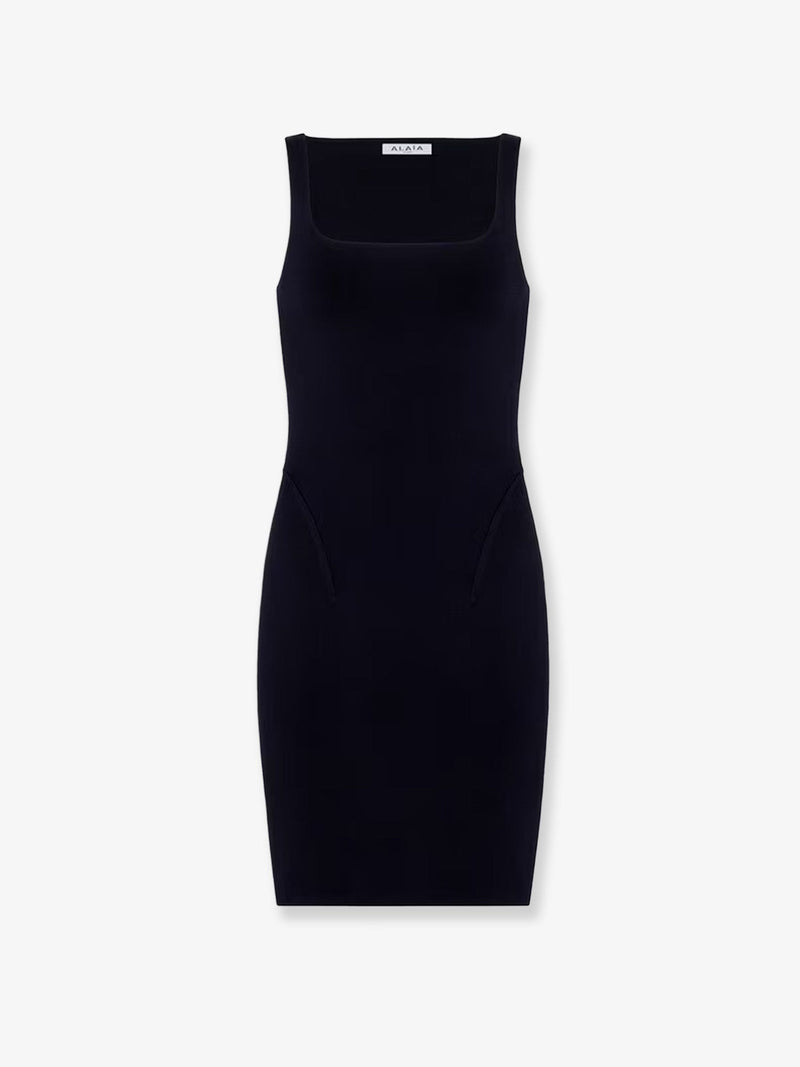 Alaia Alaia Silk and Viscose Blend Dress Black - World Class Fashion