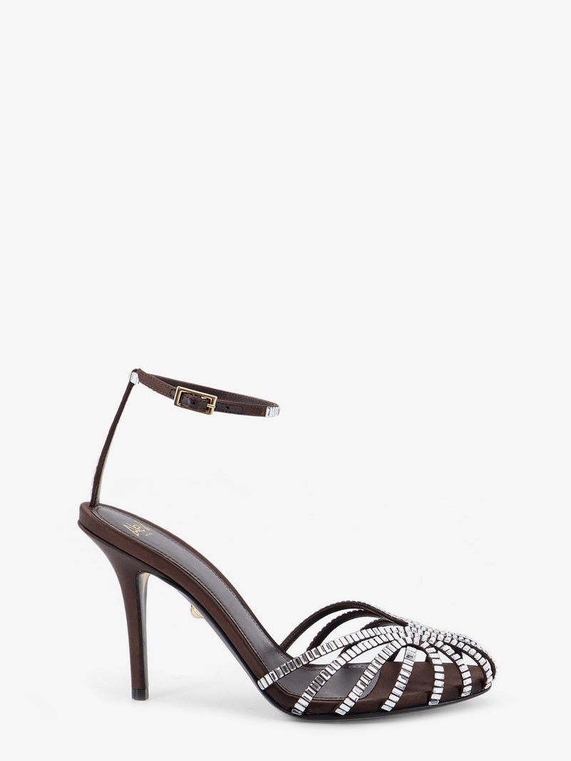 Alevi` Alevi` Penelope Crystal Sandals Brown - World Class Fashion