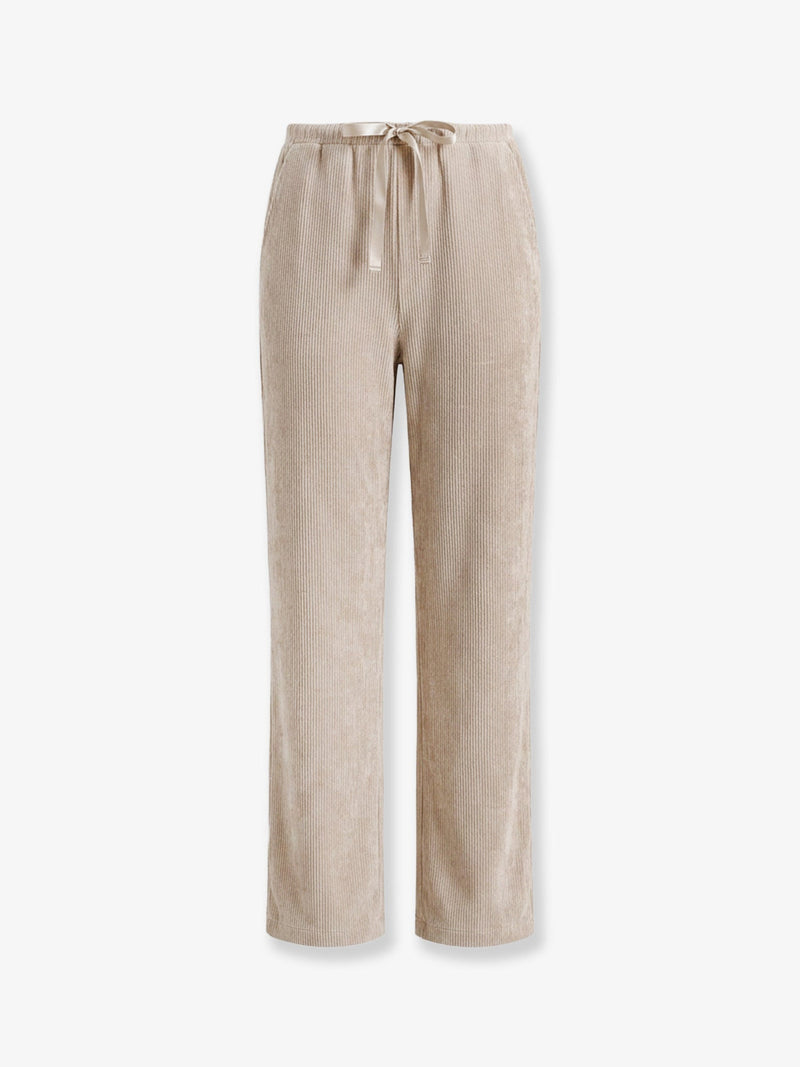 Alysi Alysi Corduroy Trousers Beige Women - World Class Fashion
