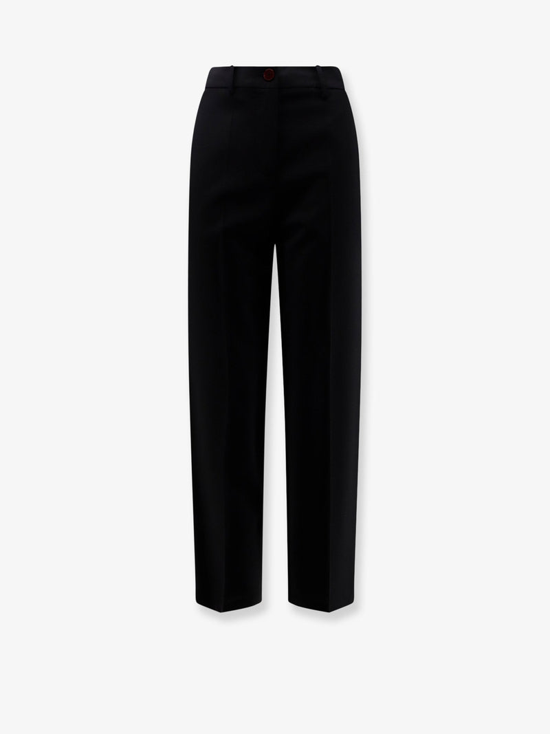 Alysi Alysi Cigarette Virgin Wool Trousers Black - World Class Fashion