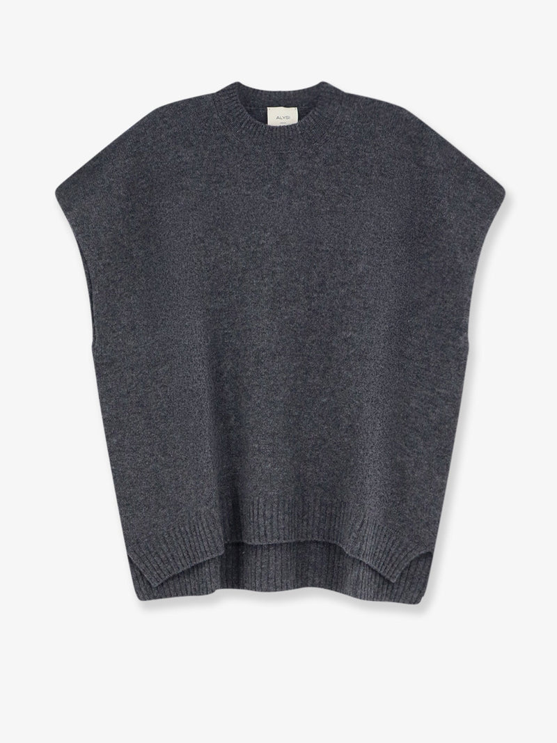 Alysi Alysi Merino Wool Cashmere Blend Sweater Grey - World Class Fashion