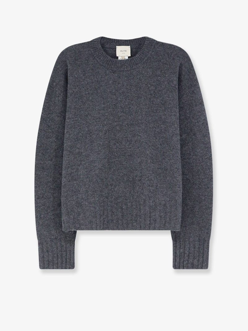 Alysi Alysi Merino Wool Cashmere Sweater Grey - World Class Fashion