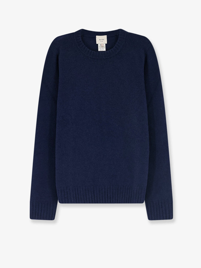 Alysi Alysi Merino Wool Cashmere Blend Sweater Blue - World Class Fashion