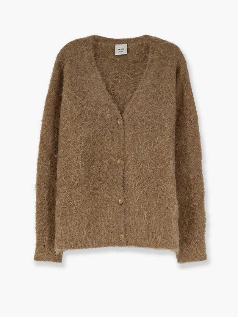 Alysi Alysi Alpaca Blend Cardigan Brown Women - World Class Fashion