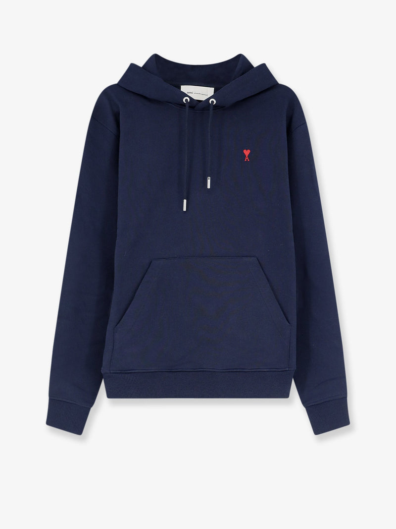 AMI Paris AMI Paris Hooded Cotton Sweatshirt Blue Men - World Class Fashion