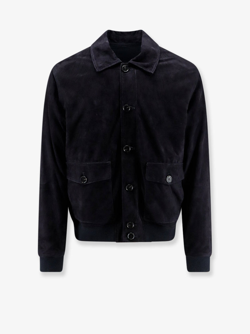 Arma Arma Tomme Reversible Suede Jacket Blue - World Class Fashion