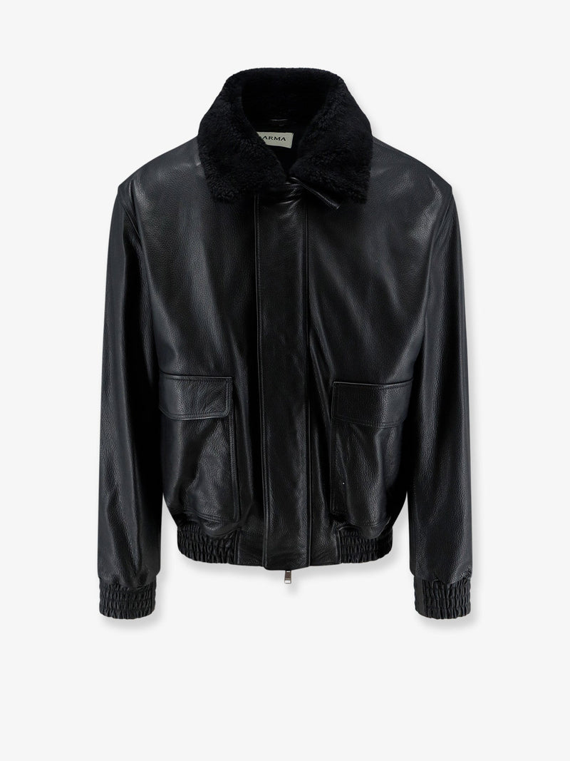 Arma Arma Bari Leather Jacket Black Men - World Class Fashion