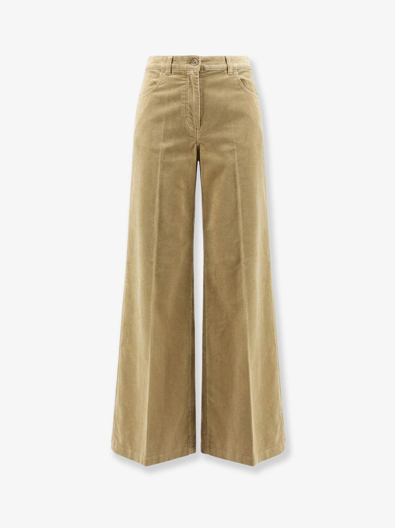 Aspesi Aspesi Velvet Trousers Beige Women - World Class Fashion