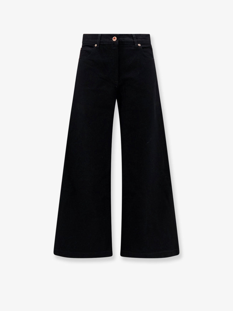 Aspesi Aspesi Cotton Wide Leg Jeans Black Women - World Class Fashion