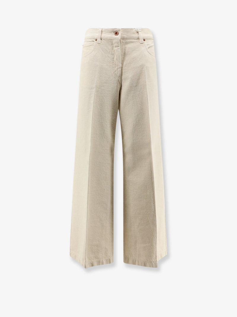 Aspesi Aspesi Denim Trousers Beige Women - World Class Fashion