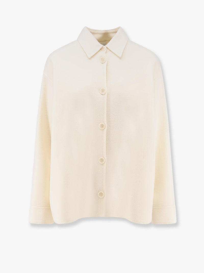 Aspesi Aspesi Wool Jacket with Buttons White - World Class Fashion