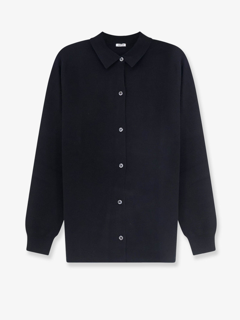 Aspesi Aspesi Virgin Wool Cardigan Black Women - World Class Fashion