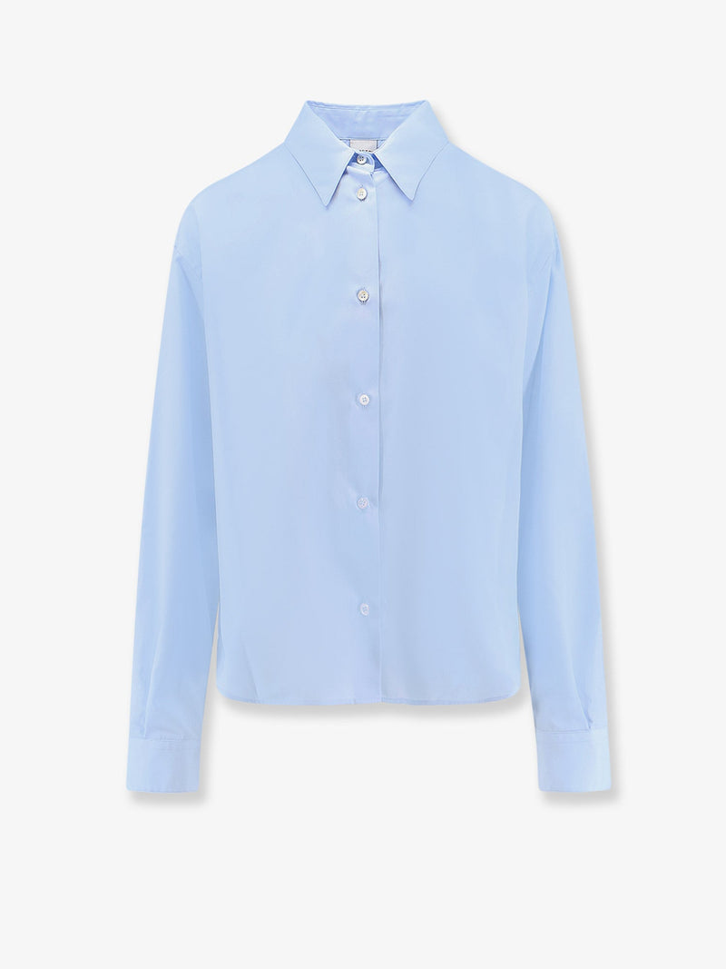 Aspesi Aspesi Relaxed Fit Cotton Shirt Blue Women - World Class Fashion