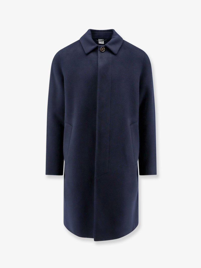 Aspesi Aspesi Virtuoso Wool Coat Blue - World Class Fashion