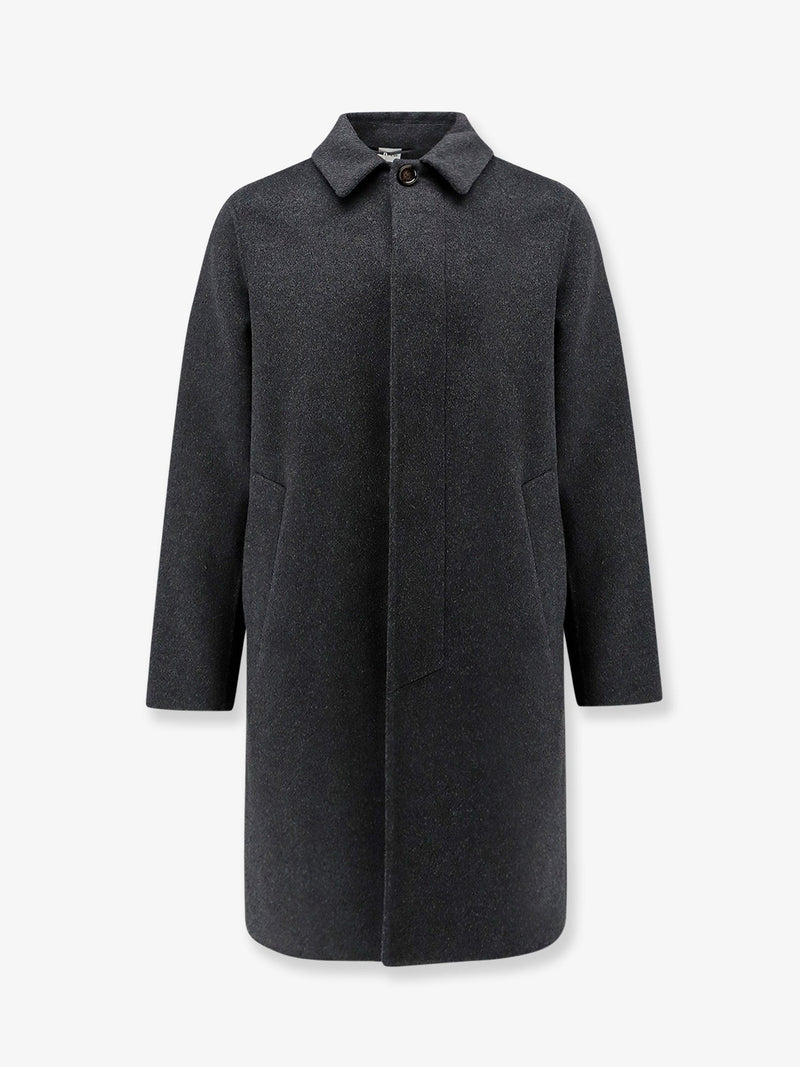 Aspesi Aspesi Virtuoso Double Wool Coat Grey - World Class Fashion