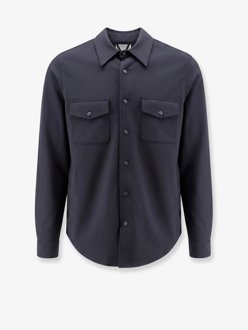 Aspesi Aspesi Virgin Wool Blend Shirt/Jacket Blue - World Class Fashion