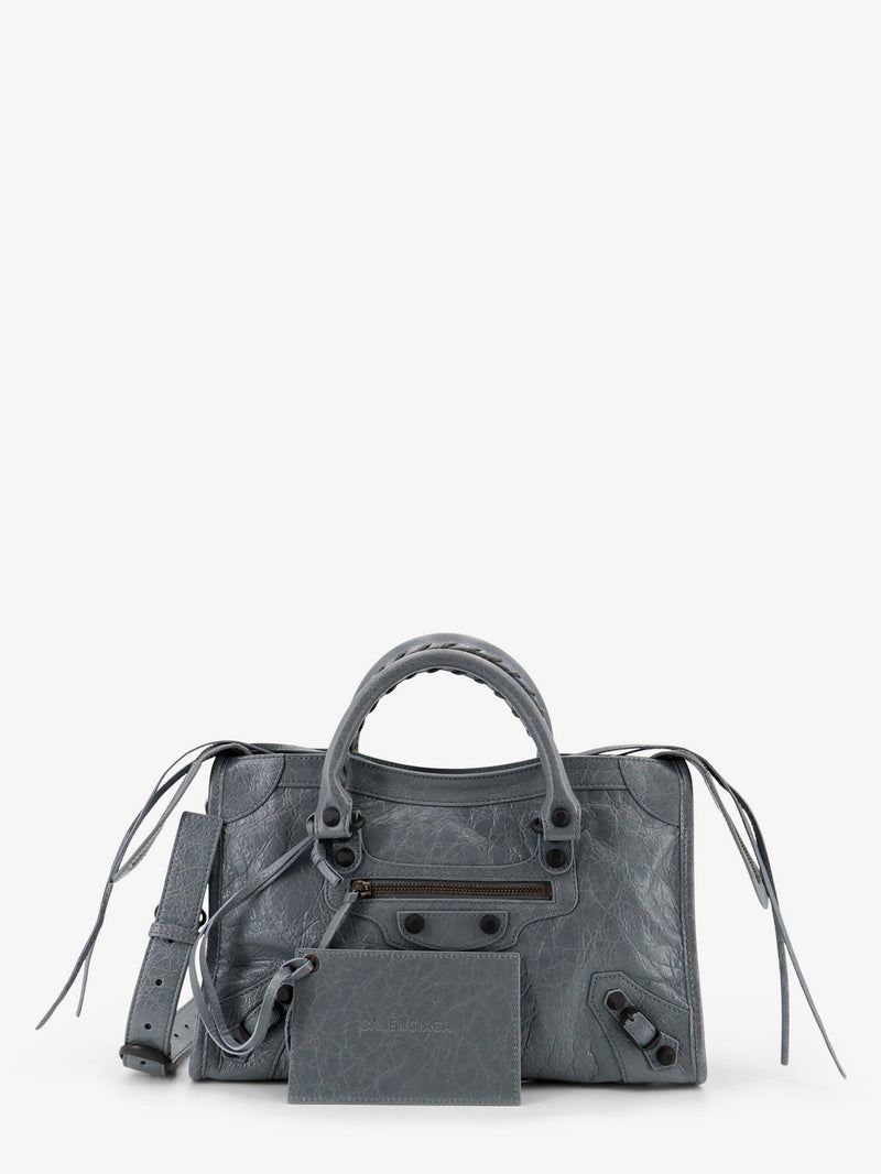 Balenciaga Balenciaga Le City Bag S Leather Crossbody Bag Grey - World Class Fashion