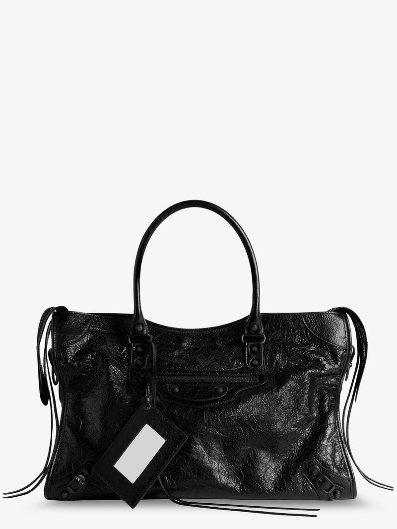 Balenciaga Balenciaga Le City Bag L Leather Handbag Black - World Class Fashion