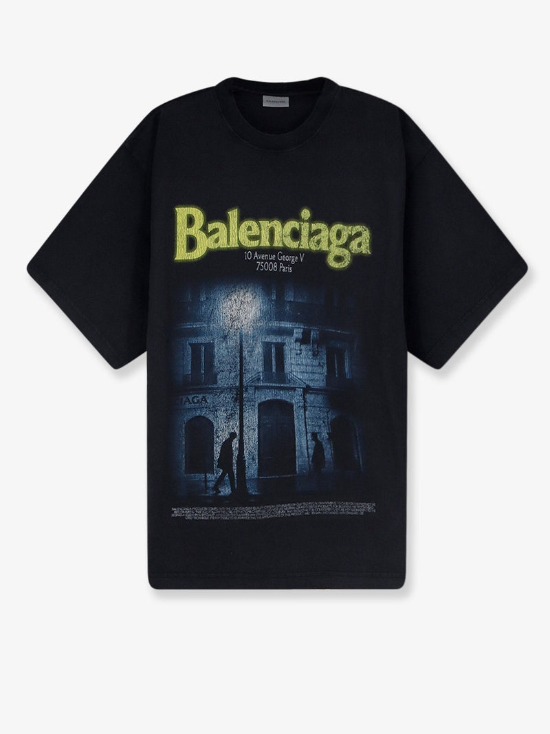 Balenciaga Balenciaga Cotton T-Shirt With Front Logo Print - World Class Fashion
