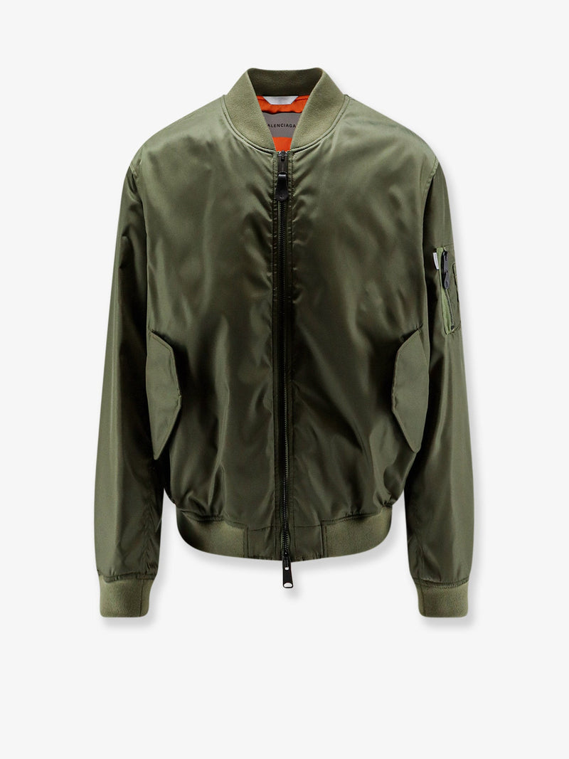 Balenciaga Balenciaga Nylon Bomber With Orange Lining - World Class Fashion