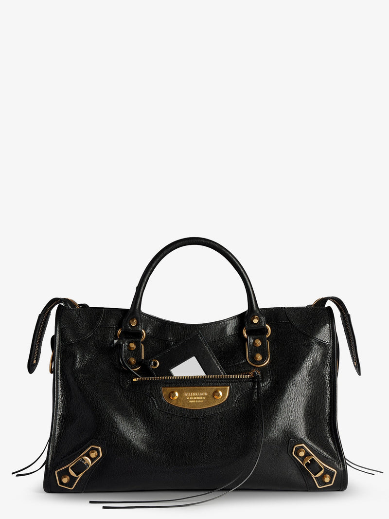 Balenciaga Balenciaga Le City Uptown Leather Handbag Black - World Class Fashion