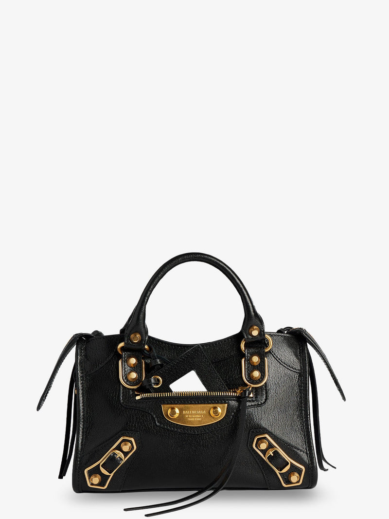 Balenciaga Balenciaga Le City Uptown Mini Leather Handbag Black - World Class Fashion