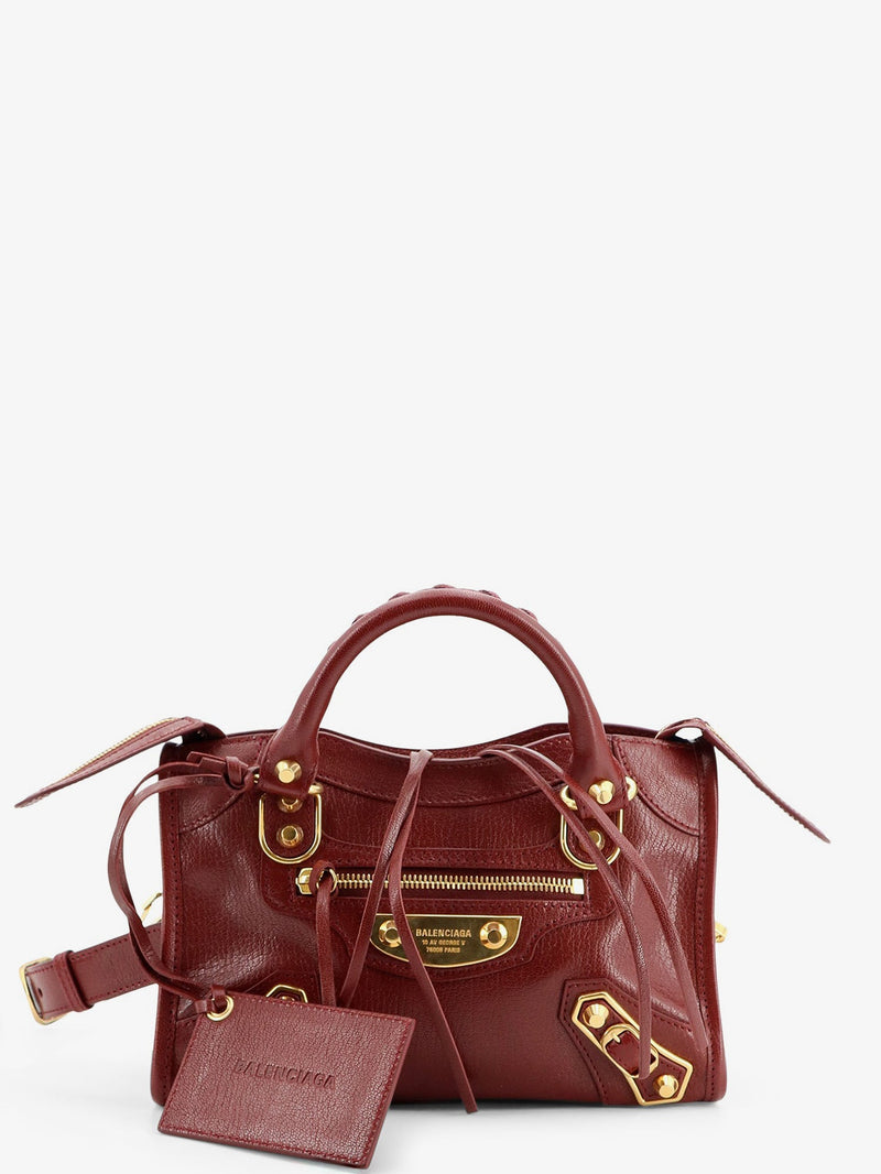 Balenciaga Balenciaga Le City Uptown Mini Leather Handbag Red - World Class Fashion