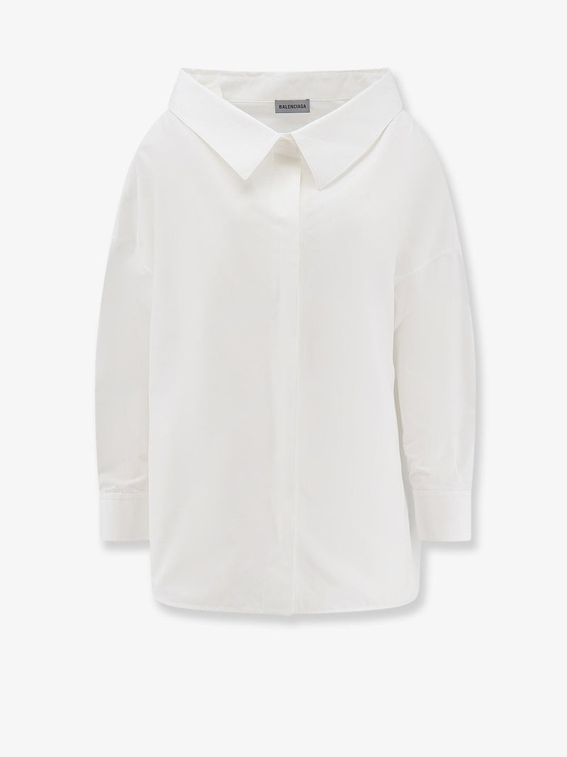Balenciaga Balenciaga Stola Oversize Cotton Shirt White - World Class Fashion