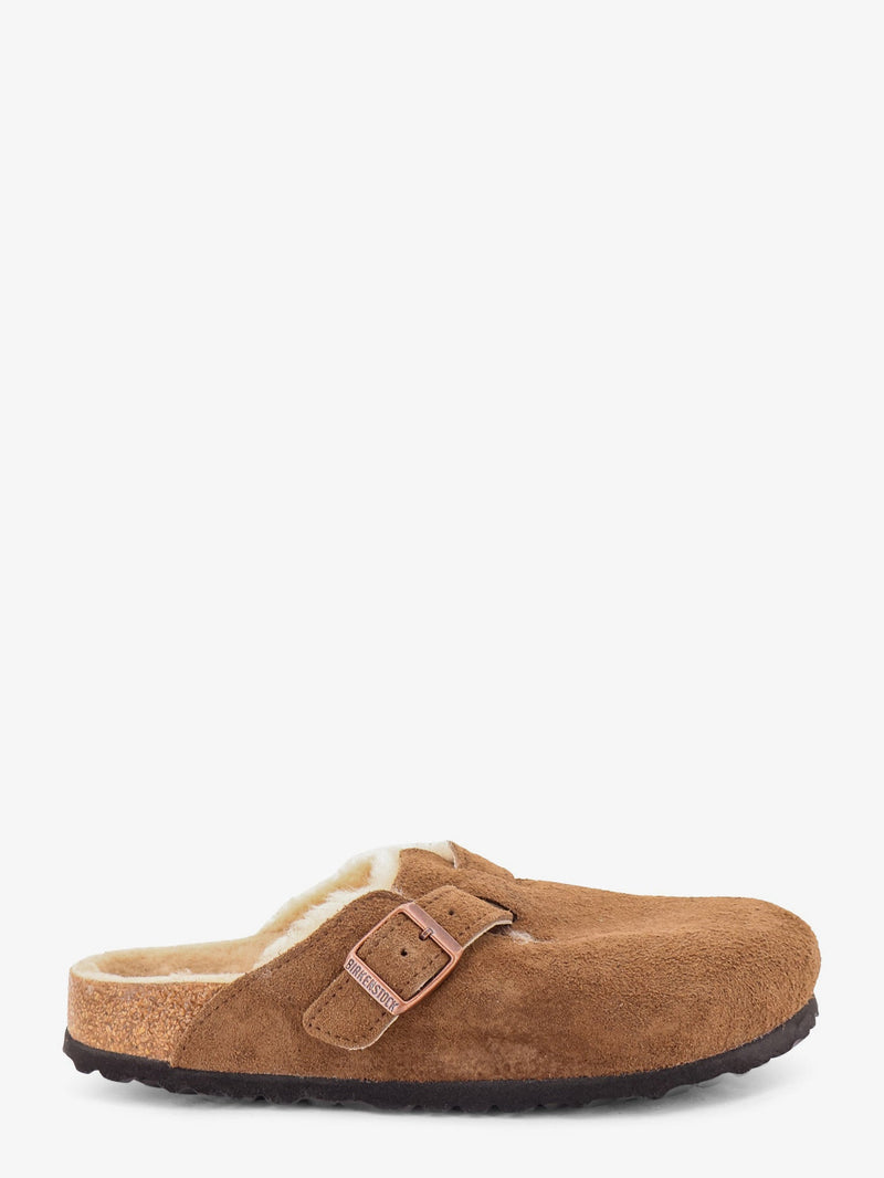 Birkenstock Birkenstock Boston Shearling Suede Clog Brown - World Class Fashion