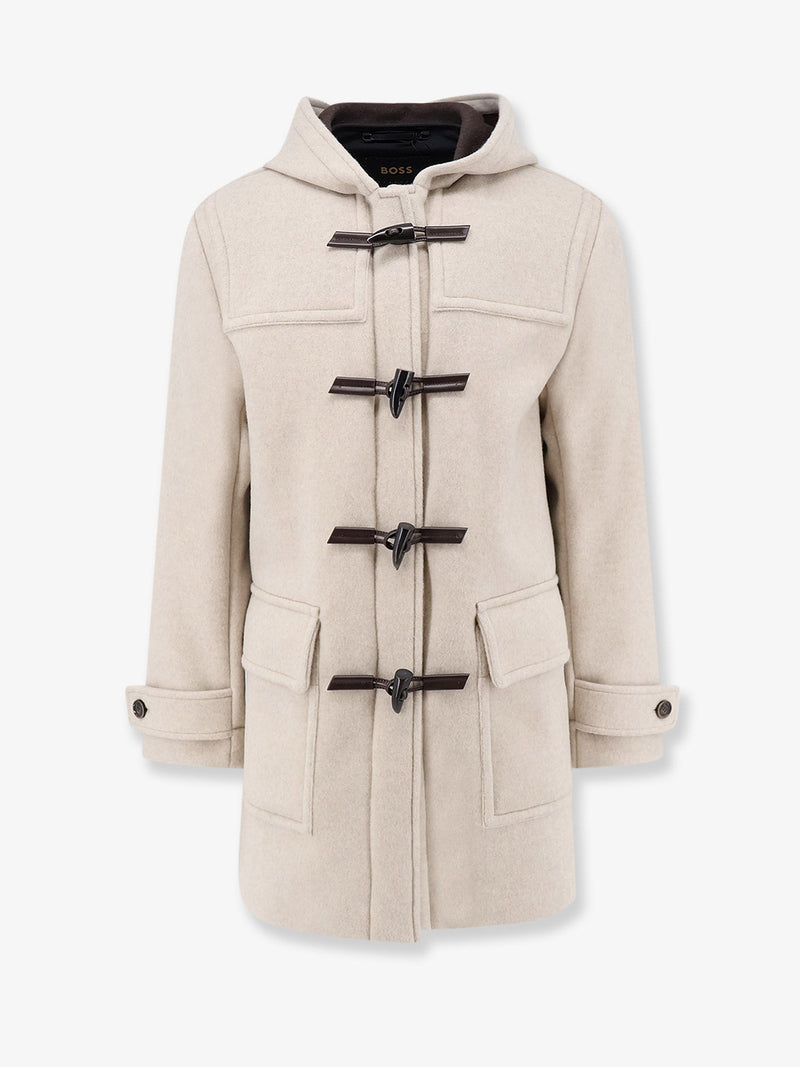 Boss Boss Cariso Virgin Wool Cashmere Montgomery Beige - World Class Fashion