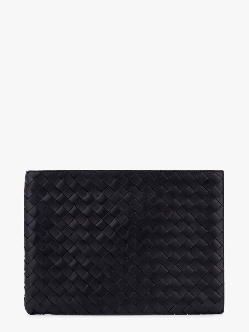 Bottega Veneta Bottega Veneta Woven Leather Pochette Black - World Class Fashion